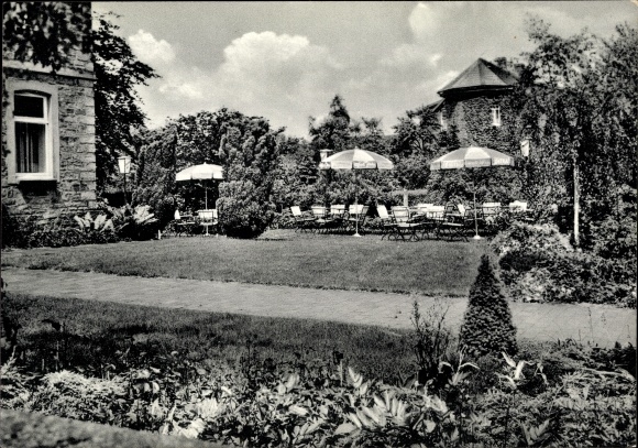 Ak Lemförde in Nedersaksen, restaurant Blumenhof, terras