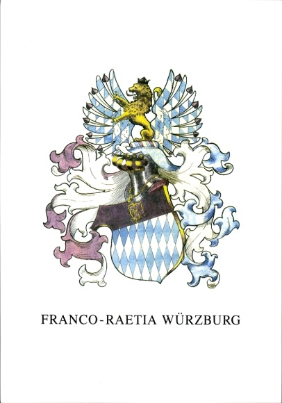 Studentika Postcard Würzburg am Main Lower Franconia, Franco-Raetia