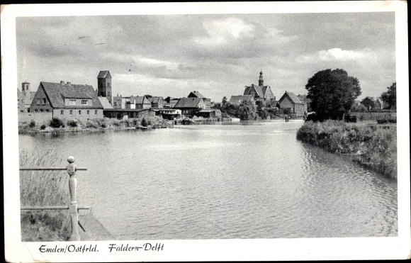 Ak Emden in Ostfriesland, Blick vom Faldern Delft