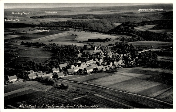 Postcard Michelbach an der Heide Gerabronn, Kupferhof, Lendsiedel, Kirchberg, Morstein, Reiherhalde
