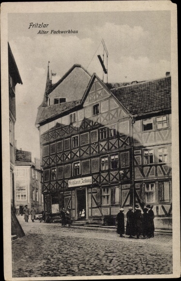 PC Fritzlar in Hesse, old half-timbered building