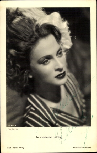 Postcard actress Anneliese Uhlig, portrait, Film Photo Verlag