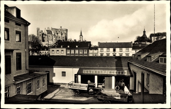 Postcard Stolberg in the Rhineland, Ketschenburg Brewery G. mb H., view from the entourage room