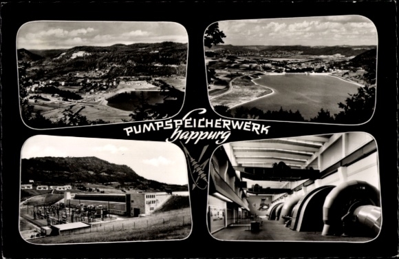 Ak Happurg in Mittelfranken, Pumpspeicherwerk, Totale