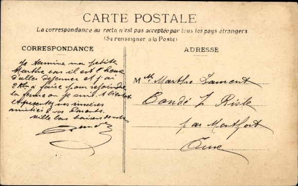 Postcard Gournay en Bray Seine Maritime, Entrance from rue des Bouchers, Geschäfte