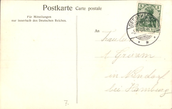 Postcard Geesthacht on the Elbe, Edmundstal, lung sanatorium for men