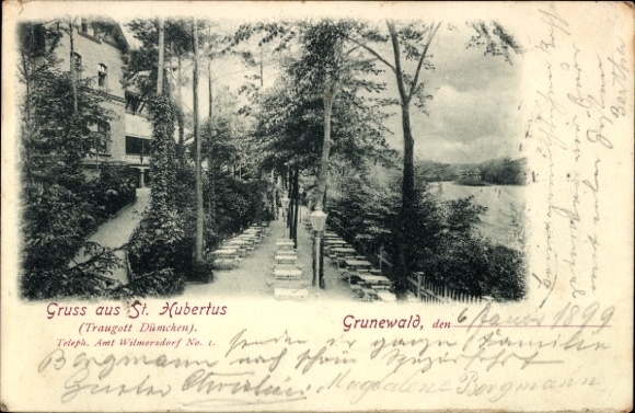 Postcard Berlin Wilmersdorf Grunewald, Sankt Hubertus