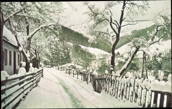 Postcard Lilienfeld in Lower Austria, Traisental, Winter, Vienna Prealps