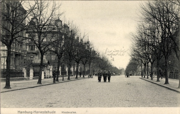 Postcard Hamburg Eimsbüttel Harvestehude, Klosterallee