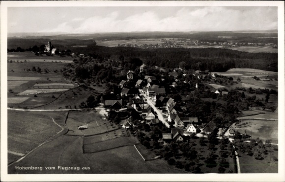 Postcard Hohenberg an der Eger Upper Franconia, aerial photograph
