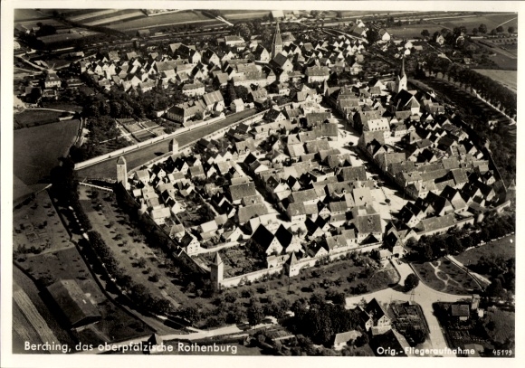 Ak Berching in der Fränkischen Alb Oberpfalz, Luftaufnahme