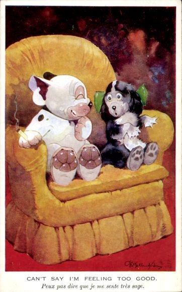 Artysta KP Studdy, George E., Bonzo the Dog, Nie mogę powiedzieć, że czuję się zbyt dobrze, papieros