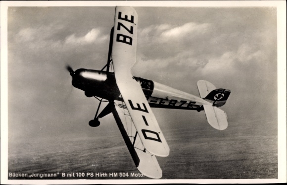 PC Bücker Jungmann B, DE BZE, Air Force, military aircraft