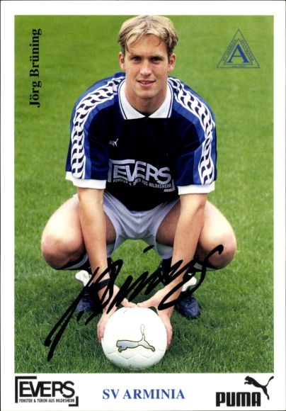Autogrammkarte Fußballer Jörg Brüning, SV Arminia Hannover, Autogramm