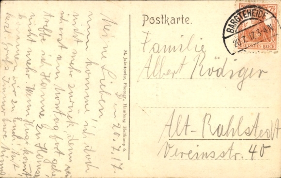 Postcard Elmenhorst in Vorpommern, guesthouse, grocery store of P. Nachtigall