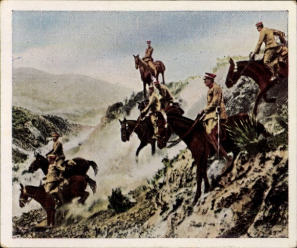 Verzamelaarsfoto De naoorlogse periode nr. 133, januari 1929, oorlog in het Chaco-gebied, Boliviaanse cavalerie