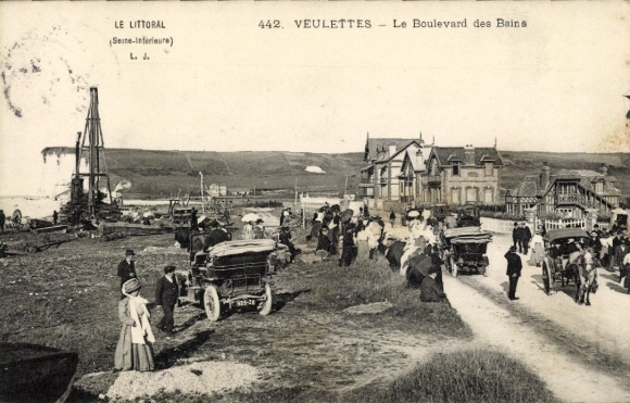 Postcard Veulettes sur Mer Seine Maritime, Boulevard des Bains