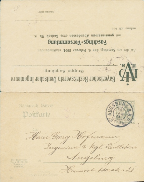 Folding PC Bavarian district association of German engineers, group Augsburg