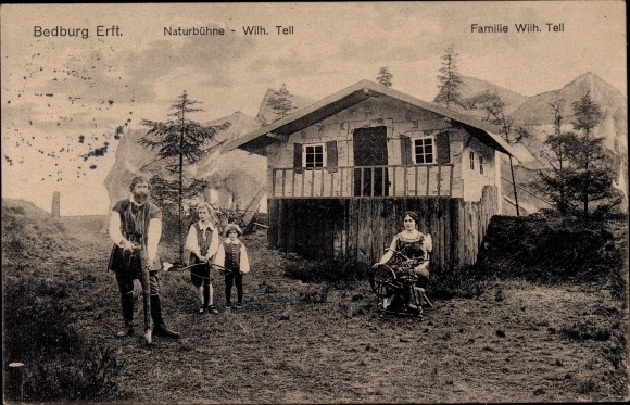 Postcard Bedburg an der Erft, natural stage Wilh. Tell