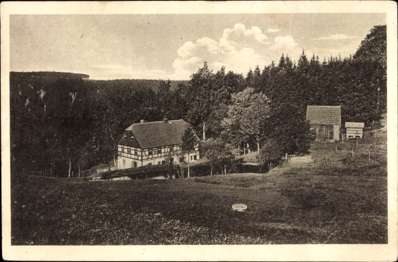 Ak Ansprung Marienberg im Erzgebirge, Jugendherberge Hüttstadtmühle