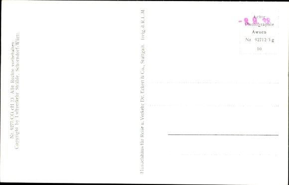 Postcard Backnang in Württemberg, aerial photograph, National Political Education Institute, Napola