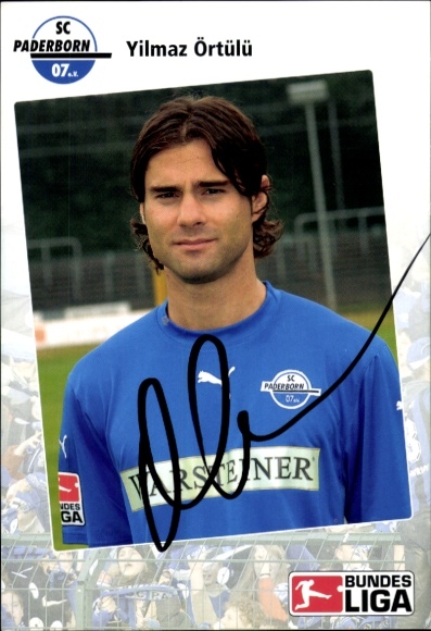 Autograph card footballer Yilmaz Örtülü, SC Paderborn 07, autograph