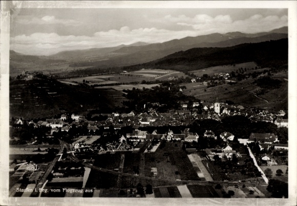 Postcard Staufen im Breisgau, aerial photograph