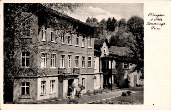 Postcard Königsee Rottenbach in Thuringia, convalescent home