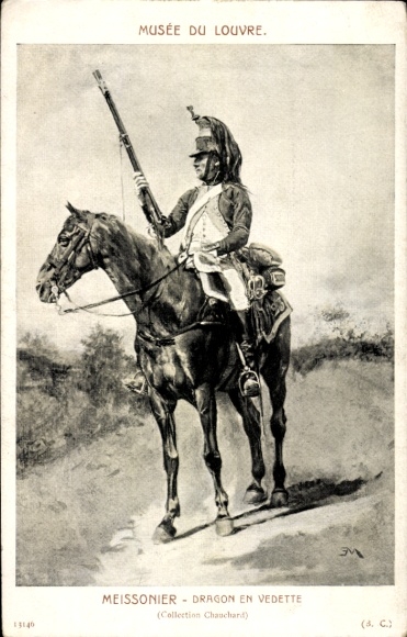 Artist CPA Meissonier, Dragon en Vedette, Musee du Louvre