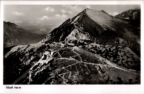 Garmisch Partenkirchen in Upper Bavaria, Wankhaus, aerial photograph