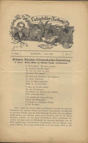 Liebig pictures newspaper advertising Dreser issue 6, volume 11, 1906
