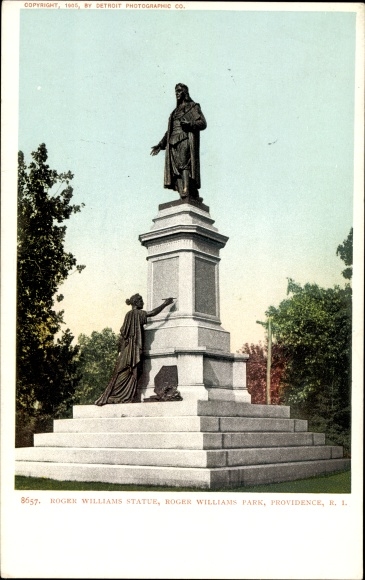 Ak Providence Rhode Island VS, Roger Williams-standbeeld, Roger Williams Park
