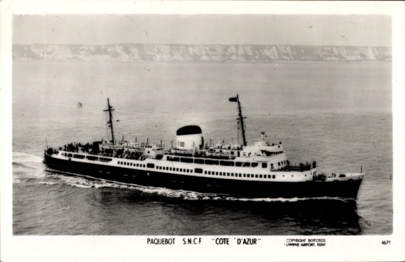 Ak Dampfer Côte d'Azur, SNCF