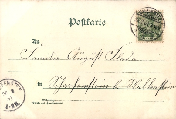 Postcard Chemnitz in Saxony, 4 Cylinder Verbund Express Train Locomotive of the Royal Saxon State Railway, Coins