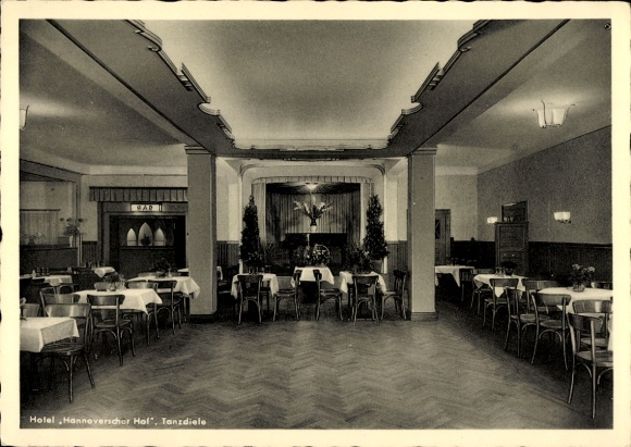 Postcard Sulingen in Lower Saxony, Hotel Hannoverscher Hof, dance hall