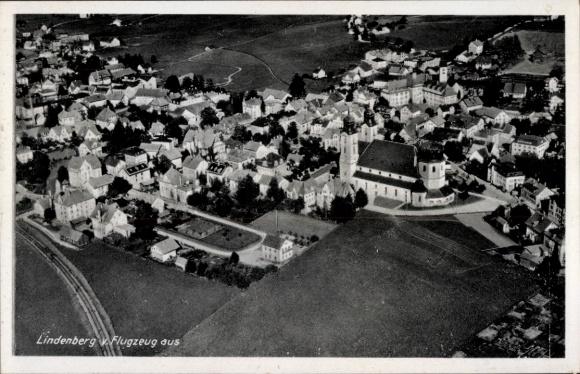 Ak Lindenberg in der Pfalz, Fliegeraufnahme