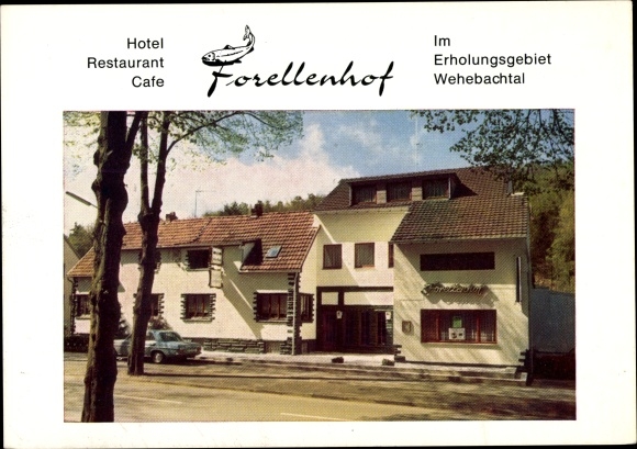 Postcard Schevenhutte Stolberg im Rheinland, Hotel Restaurant Forellenhof, Nideggener Str. 86-88