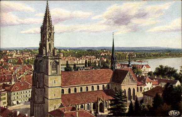 Ak Konstanz aan het Bodenmeer, De Munster, Stad