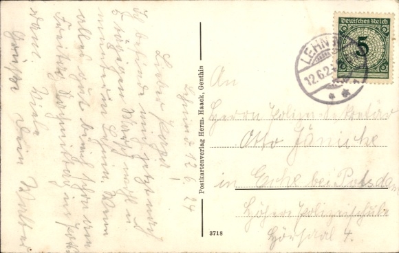 Postcard Lehnin in der Mark, Hauptstraße, shop watches and goldware
