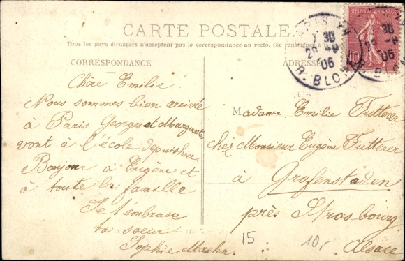 Ak Paris XV Vaugirard, Rue des Entrepreneurs, Tabac-winkel