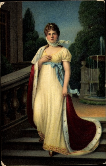 Artist PC Lotzmann, Queen Luise of Mecklenburg Strelitz, Luise of Prussia, standing portrait