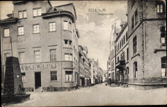 Ak Zell an der Mosel, hoofdstraat, Gasthof zum roten Haus