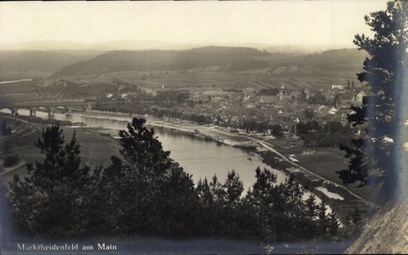 Postcard Marktheidenfeld in the Spessart Lower Franconia, total view