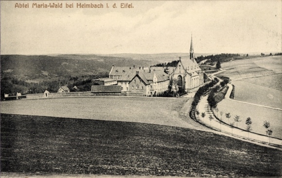 Postcard Heimbach in the Eifel, Mariawald Abbey