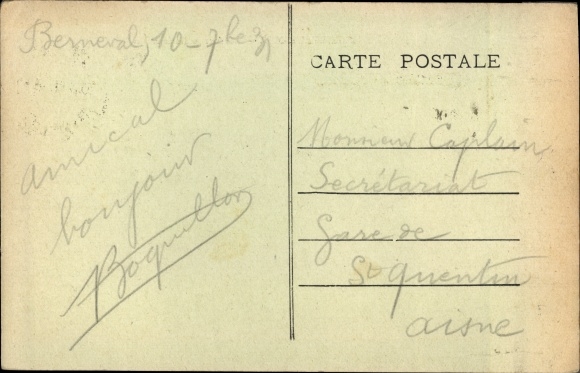 Postcard Berneval le Grand Petit Caux Seine Maritime, Les deux routes de la Mer