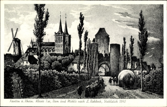 Artist PC Rohbock, L., Xanten, Klever Tor, St. Victoria Dom