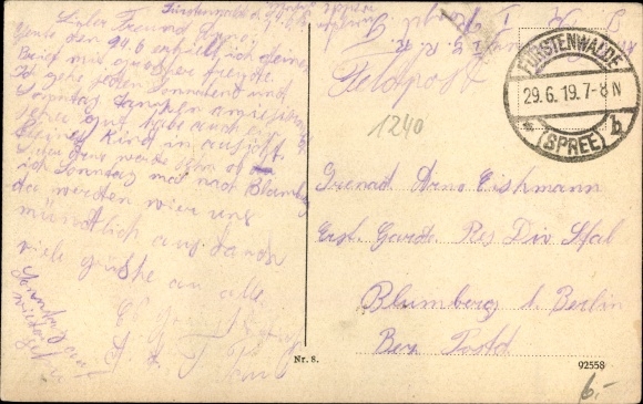 Postcard Fürstenwalde on the Spree, Kaiserplatz