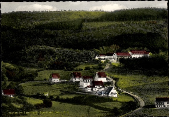 Postcard Hachen Sundern in Sauerland, sports center of the LSR
