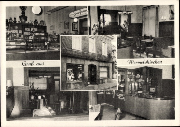 Ak  Wermelskirchen im Bergischen Land, Konditorei und Cafe Voss, Innenansicht, Kölnerstraße 11