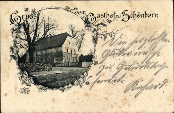 Passepartout PC Dresden Langebrück Schönborn, street section with inn to Schönborn